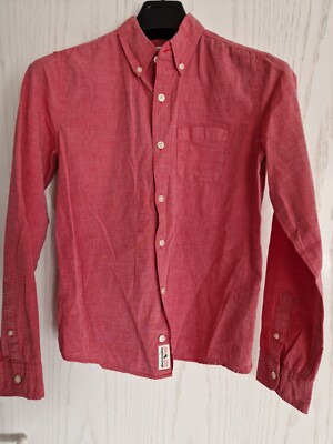 abercrombie Kids Langarm-Bluse rot meliert 100% Baumwolle (15 bis 16 Jahre)