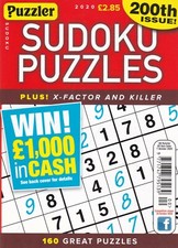 PUZZLER SUDOKU PUZZLE BOOK POCKET SUDOKU ISSUE 200
