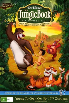 THE JUNGLE BOOK Movie POSTER 27x40 Phil Harris Sebastian Cabot Louis Prima