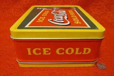 Collectible Coke Metal Tin Yellow Lunch Box #8625 with tag | eBay