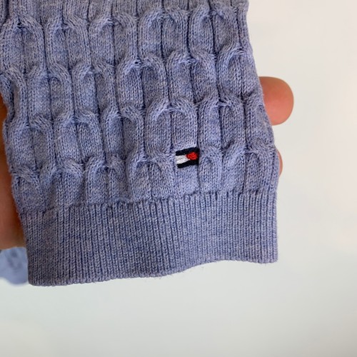 Tommy Hilfiger Strickpullover lila Zopfmuster V-Ausschnitt Damen Größe ca. M - Bild 10 von 10