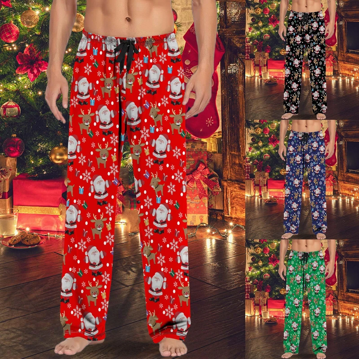 Santa claus pajama pants sales