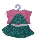Build A Bear Christmas Tree Skirt And Shirt 2 Piece Outfit New with Tags