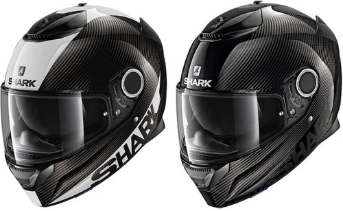 30% de descuento SHARK SPARTAN PIEL DE CARBONO 2023 GRATIS Visera Oscura Casco Moto Alerón - Imagen 1 de 5