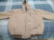 Carhartt BR Duck Hooded Lined Zip Coat Mens 2XL