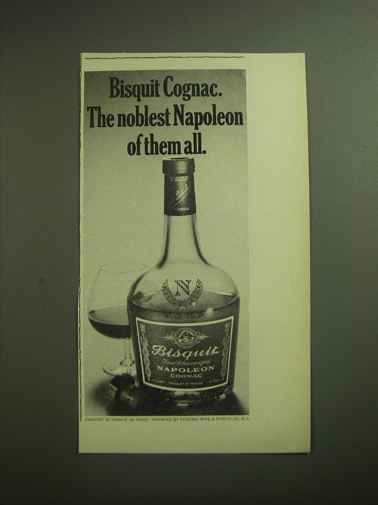 1974 Bisquit Cognac Advertisement The noblest Napoleon of them