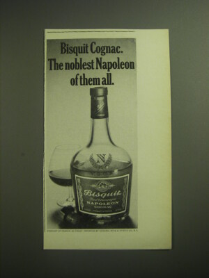 1974 Bisquit Cognac Advertisement - The noblest Napoleon of them all