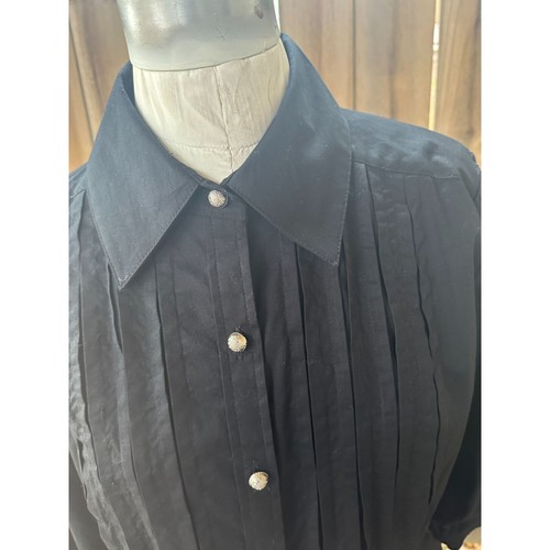 SOFT ENVIRONMENT Tucked TUNIKA OBERTEIL Schwarz 3/4 Arm Petite M PM Neu ohne Etikett - Bild 2 von 5