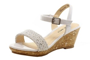 Nine West Girl's Edie White Fashion Wedge Sandals Shoes Sz: 13 847459031625 | eBay