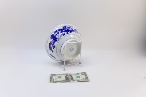 Vintage Asian Porcelain Rice/Soup Bowl with Dragon & Phoenix 8" Diameter - Picture 2 of 10