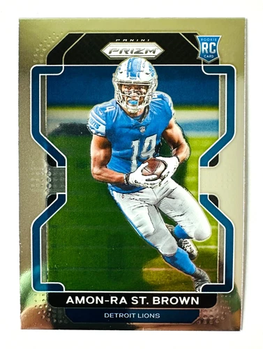 2021 Panini Prizm Amon-Ra St. Brown RC #358 Base Lions Star Rookie!