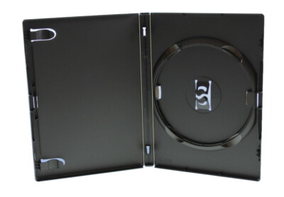 400 Amaray DVD Hüllen 1er Box 14 mm für je 1 BD / CD / DVD schwarz