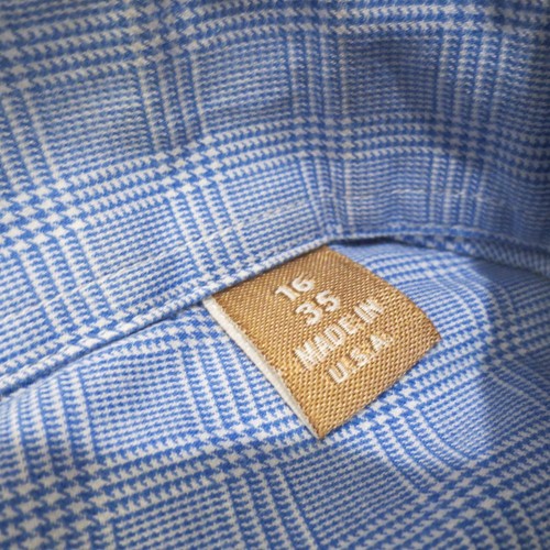 Gitman Bros Shirt Mens 16 35 Blue Plaid Button Up Casual Dress USA - Picture 6 of 9