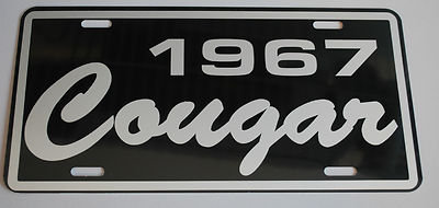 #ad METAL LICENSE PLATE 1967 67 COUGAR XR7 302 351 427 428 MERCURY MUSCLE CAR $23.90