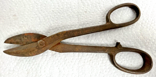 Navy Military Tin Snips Sheet Metal Shears Cutters (Anchor) E M 10.5" Nautical - Picture 1 of 7