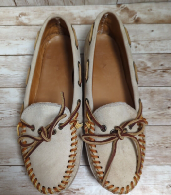 Men’s Polo Ralph Lauren Tan Suede Driving Loafers with Tie Detail Size 10D Buy Polo Ralph Lauren Brown Reynold Suede Driver Loafers  main image 4