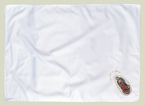 Baby Christening Baptism White Blanket Gold Silver Embroidery Lady of Guadalupe - Picture 9 of 39