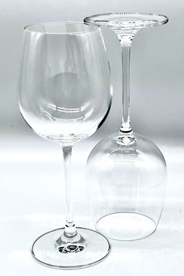 TWO CLASSIC NACHTMANN CRYSTAL BORDEAUX WINE GLASSES, VIVENDI, 9in