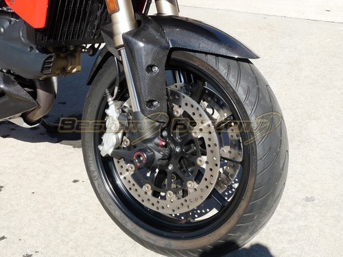 2010-2021 Ducati Multistrada 1200 /S Carbon Fiber Front Fender Mud Guard Hugger - Picture 2 of 7