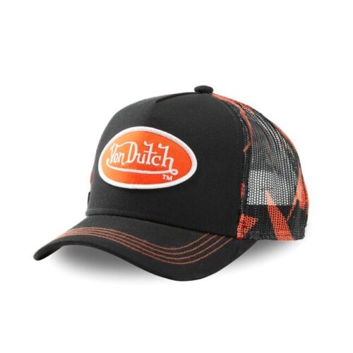 Von Dutch Adjustable Cap Hat Adult Black Orange 993372