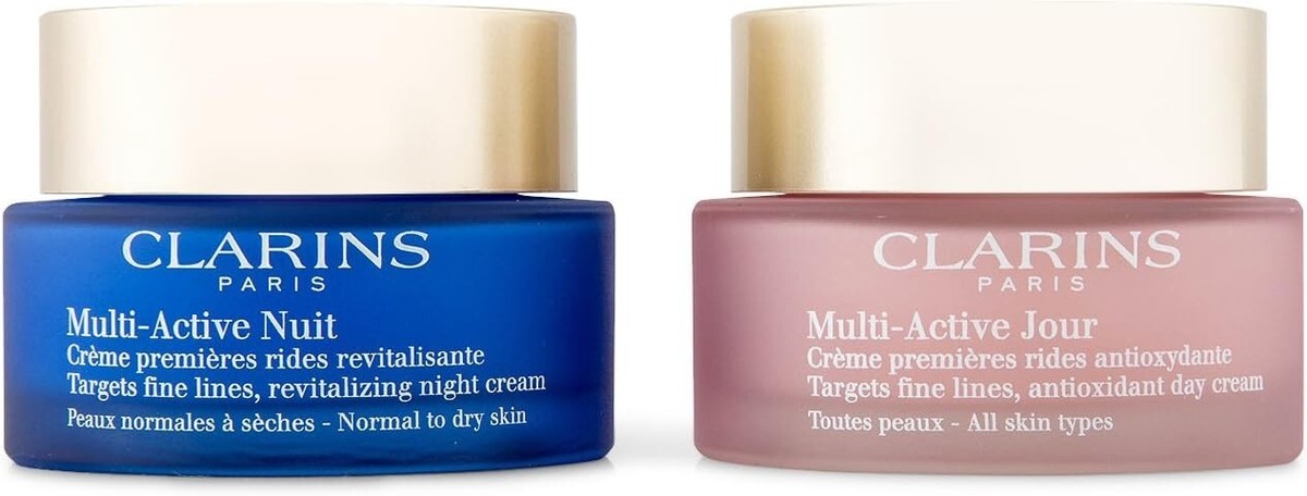 CLARINS MULTI ACTIVE DAY & NIGHT GIFT SET (DUO) 2 x 50ml (BOXED CLARINS MULTI ACTIVE DAY & NIGHT GIFT SET (DUO) 2 x 50ml (BOXED