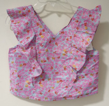 NWT Tea Collection Brilliant Blooms Ditsy Ruffle Top Girl's Size 10
