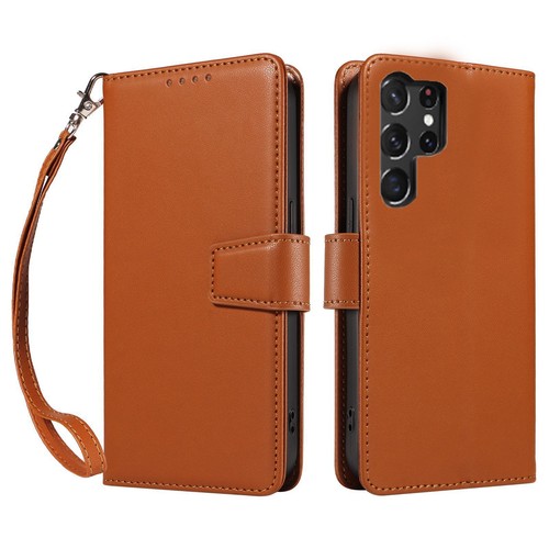 For Samsung Galaxy S25 Ultra S24 S23 S22 FE Plus Phone Case Leather Wallet Cover - 第 9/11 張圖片