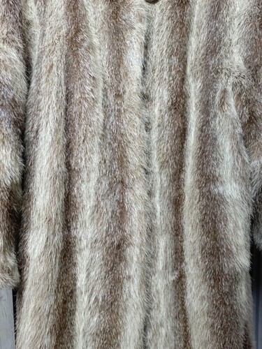 vintage Luxury Real genuine Mink fur brown cross long blonde Gorgeous coat L 12 - Picture 6 of 21