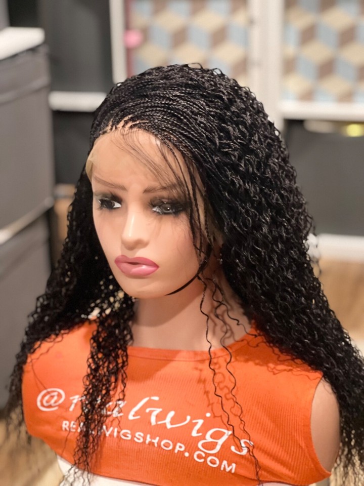 Braided water wave wig made on a full lace wig.length is 24” lon..READY ...