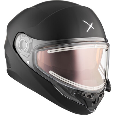 CKX CONTACT HELMET MATTE BLACK W/ELEC SHIELD