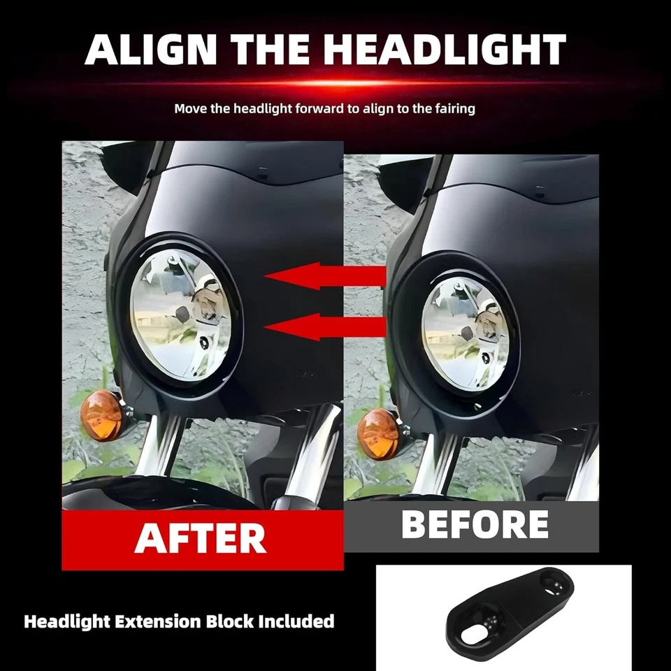 Carenado del faro delantero con parabrisas de 11"" para Harley Sportster 883 1986-2014 Foto 4 de 4