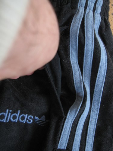 Pantalon Adidas One World 80'S Noir gris Velour Survetement vintage - 192 / XXL - Foto 3 di 5
