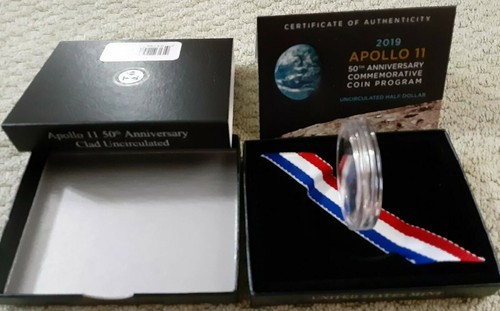 Apollo 11 50th Anniversary Clad UNC Half Dollar with COA - Picture 5 of 8