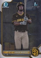 Jakob Marsee 2022 Bowman Chrome Draft Padres Baseball Rookie Card #BDC-73 RC 1st