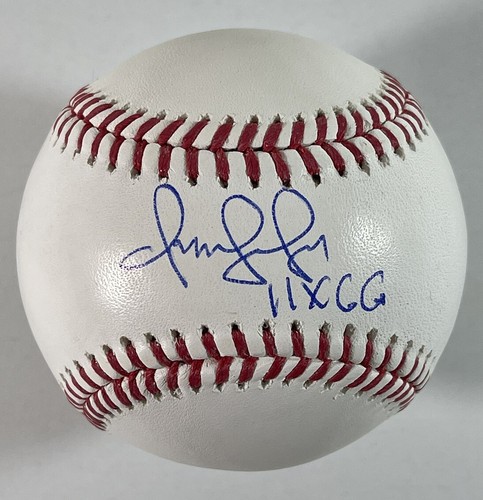 OMAR VIZQUEL “11x GG” SIGNED AUTOGRAPHED MLB BASEBALL INDIANS MARINERS BAS COA