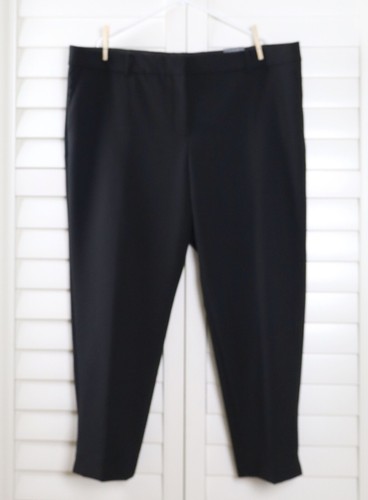 Talbots neu mit Etikett $ 109 einfarbig schwarz Hampshire Knöchel gerades Bein Anzughose Größe 22W