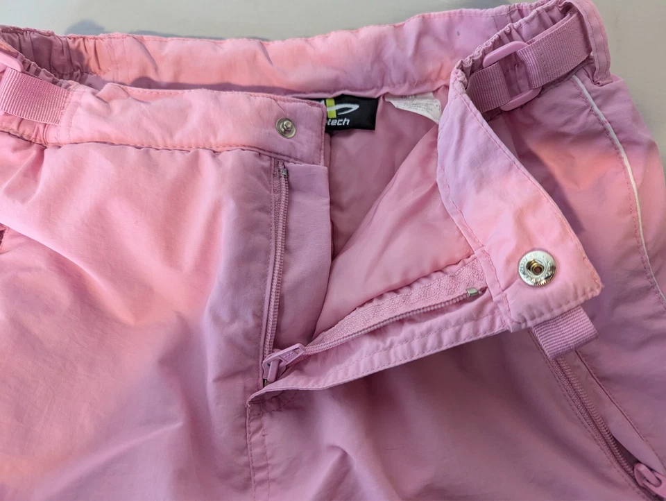Pantalones Athletech Niñas Jóvenes Aislados Nieve Esquí Nylon Invierno Rosa Talla 10/12 Foto 3 de 4
