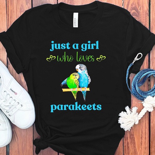 GIRL WHO LOVES PARAKEETS T-SHIRT - Picture 16 of 50