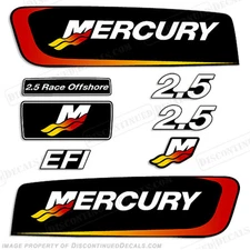 Fits Mercury 2.5L Alien Cowl Engine Decal Kit Lightweight 2.5 Race Offshore