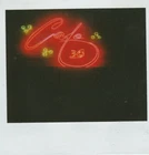 Vintage Polaroid Photograph  Of a Restaurant  Neon Sign, La Grange IL.
