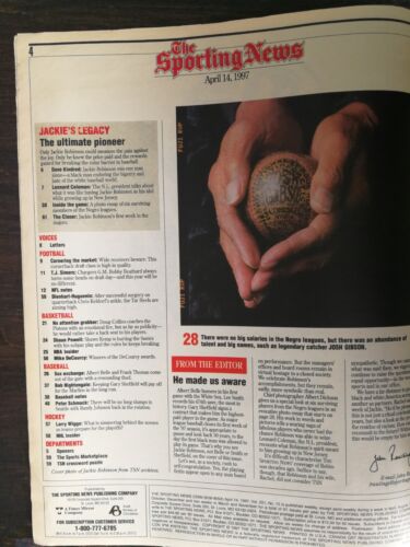 The Sporting News Magazine April 14, 1997 Jackie Robinson Dodgers - Picture 2 of 2