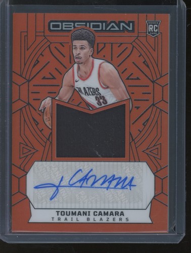 2023-24 Panini Obsidian Basketball Toumani Camara #235 RC Jersey Auto /75