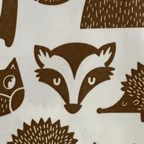 PILLOWFORT Forest Animal Sheet Set Microfiber Brown 3 Piece Twin Owl Bear Fox - Picture 16 of 19
