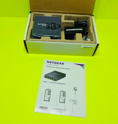 Netgear ProSafe GS105 5 Port Gigabit Desktop Ethernet Switch Commutateur Bureau - Picture 3 of 3