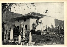 Balkankrieg Eine t&uuml;rkische Moschee als Hospital des Roten Kreuzes c.1912