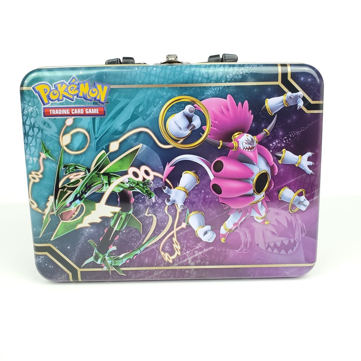 Pokemon Lunch Box Pokemon HOOPA Collector Lunchbox Tin, TCG Treasure Chest Promos Packs Pokemon Lunch Box Pokemon HOOPA Collector Lunchbox Tin, TCG Treasure Chest Promos Packs