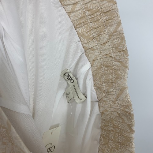 Cato Pants Womens Size Small Beige Printed Flowy Wide Leg Pull On Lined NWT - 第 3/12 張圖片