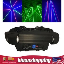 9 Eyes Beam Laser Moving Head Light Full Color RGB DJ Stages Lighting Fixture US