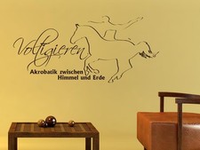 Wandtattoo Pferd Voltigieren Aufkleber Wandaufkleber für Mädchen und Erwachsene