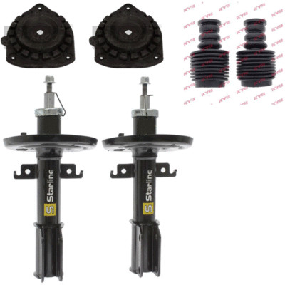 2x Stossdämpfer vorne +2x Domlager + Schutz Renault Scenic III Grand Scenic III